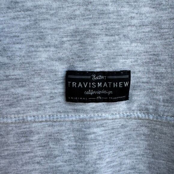 Travis Mathew Full Zip Cotton Grey Athletic Golf Lightweight Jacket Size Medium - Picture 4 of 8